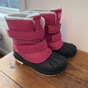 Target Kids Pink and White snow boots